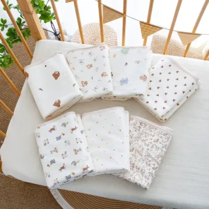 Baby Woven Waterproof Soft Cotton Breathable Reusable Washable Nappy Changing Mat for Newborns