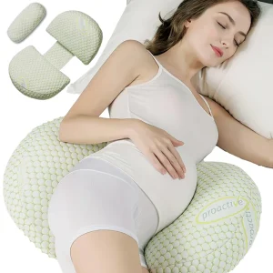 Back, Legs, Belly, Hips Support Soft Pregnancy Body Pillow, Side Sleeping Pillow, Maternity Wedge Pregnancy Pillow with Detachable