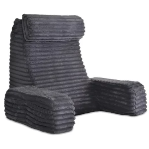Back Pillow for Bed Sitting up Reading Pillow with Built in Arms Soft Back Support Chair Ideal for Watching TV