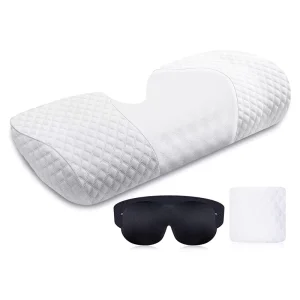 Back and Stomach Sleep Pillows for Neck Pain Relief Ergonomic Memory Foam Pillow