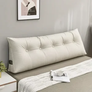 Backrest Body Support Bolster Cushion With Removable Cover Long Triangular Headboard Bed Rest Reading Wedge Pillow