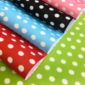 Bag Fabric Material Oxford Cloth Polka Dot Digital Print Waterproof 600D Waterproof Polyester Fabric