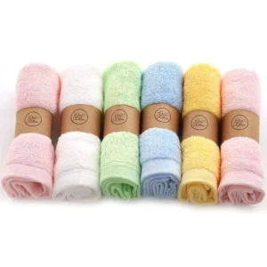 Bamboo Blended Washcloth Towel Baby Soft Absorbent Baby Wash Cloth Towel Baby Saliva Towel 100% Bamboo Woven