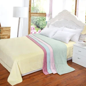 Bamboo Fiber Blend Towel Blanket Jacquard Soft Breathable Moisture Wicking for Bed Sofa Hotel BCI OEKO TEX BSCI Custom Logo