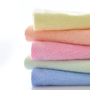 Bamboo Fiber Candy Color Child Small Towel for Hand Drying Soft Absorbent Not Shedding Hair Hotel Use