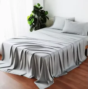 Bamboo Fiber Duvet Cover with Summer Cooling Silky Smooth Solid Color Single Piece Bedding Breathable