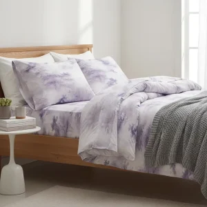 Bamboo Fiber Floral Print Bedding Set Soft Breathable Duvet Cover Spring Luxury Bed Sheets