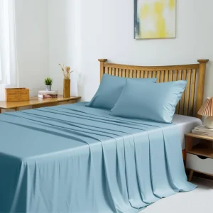 Bamboo Fiber Four Piece Bedding Set Fitted Sheet Flat Sheet Pillowcases