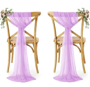 Banquet Chair Cover Tie Back Band Chiffon Chair Sashes Bows Decoration for Wedding Events Supplies