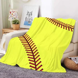 Baseball Football Soccer Throw Blanket Warm Cozy Fleece Sports Gifts Home Decor Ball Blanket for Boys Girls Kids Teens Fans