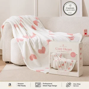 Basics Raschel Throw Blanket Reversible Decorative Pattern for Bed Couch Sofa Four Seasons Use 100% Polyester Modern Design