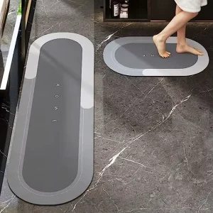 Bath Mat Super Absorbent Non slip Diatom Mud Bathroom Rug Quick Drying Bath Custom Mat Kitchen Entrance Door Mats Tapis De Bain