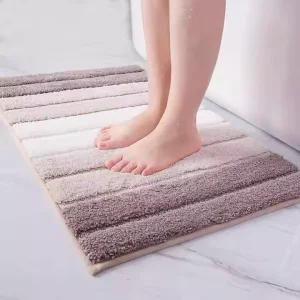 Bath Rug Set Bathroom Non Slip Microfiber Bath Mat Water Absorbent Bathroom Rug Shower Rugs