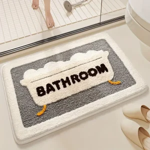 Bath Toilet Supplies Doormats Non slip Alfombras De Bano Tapis De Sol Tappeti Printed Bath Absorbent Floor Bathroom Bath Rug Mat