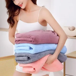 Bath Towel Soft Absorbent Large Thick Water Absorbing for Home Use Coral Fleece Bath Towels