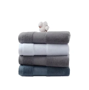 Bath Towels 100% Cotton Bulk 50x100cm Long Plain White Bath Sheet for Hotel