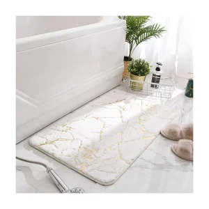 Bathmat 100% Polyester Faux Rabbit Fur Bath Mats Super Absorbent Bath Mat for Bathroom