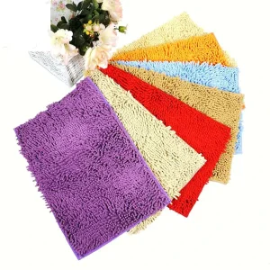 Bathroom Comfortable Anti Skid Mat Soft Shaggy Absorbent Water Microfiber Bath Mats for Shower Floor Drying Mat