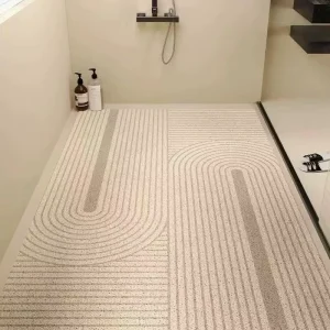 Bathroom Drain Mat PVC Quick Dry Anti Slip Hollow Loop Shower Floor Rug Waterproof