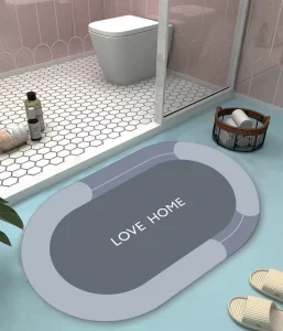 Bathroom Entrance Mat Bathroom Carpet Soft Diatom Mud Absorbent Mat Non slip Mat Home Area Carpet