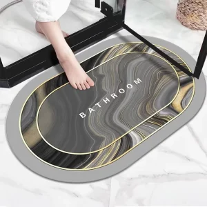 Bathroom Floor Mat Bathroom Rugs Water Absorbent Non Slip Doormat Bathmat