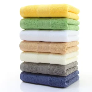 Bathroom Hand Towels 2 Set 100% Cotton Towel for Bath Face Kitchen Super Soft Highly Absorbent Machine Washable