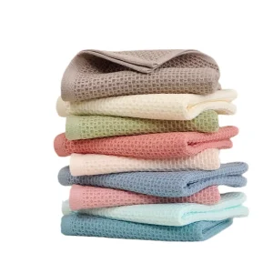 Bathroom Luxury Bath Towels High Quality Quick Dry Waffle Design High Absorbent Cotton Solid Color Knitted Technique Adults Home