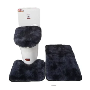 Bathroom Mat Long Hair Thick Carpet Fluffy Bath Door Mat Rugs Black Area Carpet