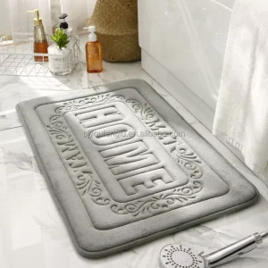 Bathroom Mat Soft Absorbent Anti slip Modern Waterproof Bamboo Solid Design
