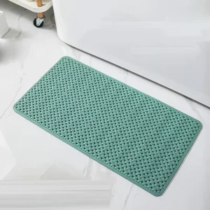 Bathroom Mat with Strong Suction Cups Non Slip Silicone Large Bathtub Shower Mats