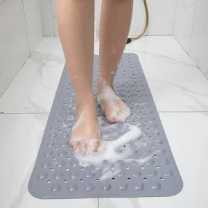 Bathroom Products Hollow Bath Mat Rectangular PVC Non slip Shower Mat With Suction extra Long Bath Tub & Shower Mat 99×40 cm