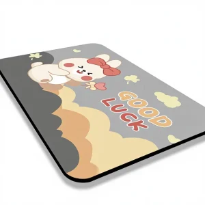 Bathroom Rubber Rectangle Cartoon Non Slip Water Absorbent Quick Drying Floor Mat for Toilet Entrance