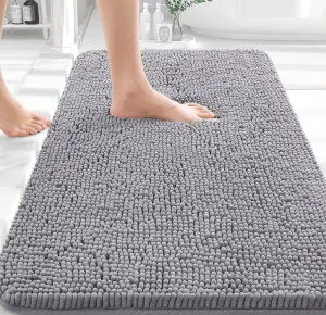 Bathroom Rugs 40*60cm Extra Soft Absorbent Chenille Bath Rugs Quick Dry Machine Washable Bath Mats