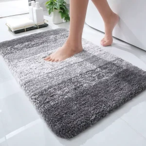 Bathroom Rugs Mat Extra Soft Absorbent Microfiber Bath Rugs Rubber Backing Quick Dry Machine Washable Bath Mats for Bathroom