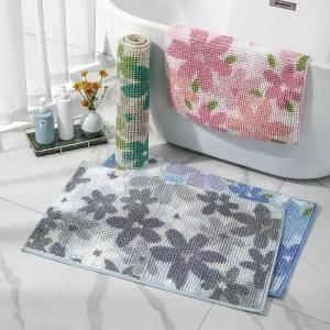 Bathroom Rugs Non Slip Washable Ultra Soft Absorbent Chenille Bath Mat Quick Dry Home Decor Accessories