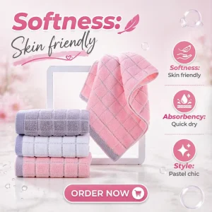 Bathroom Towels Face Cloths Cotton Non-shedding Absorbent Bath Towels Custom-made Hand Towels