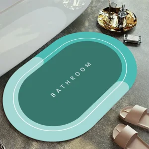 Bathroom Water Absorbent Rug Rubber Door Mats Diatom Mud Floor Mat Anti Slip Carpet Modern Washable Quick Dry Bath Rugs