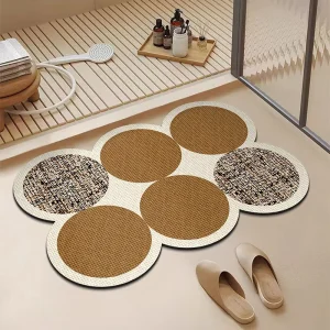 Bathroom floor mat bathroom diatomite mat non slip mat at the entrance of the washbasin foot mat