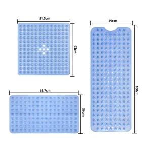 Bathtub Mat PVC Bathroom Anti slip Mat Porous Water Leakage With Suction Cup Anti Wrestling Mat