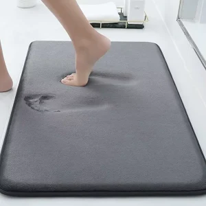 Bathtub Mat Water Absorption Non Slip Bath Rug U-Shaped Toilet Mats Memory Foam Bathroom Mat Set