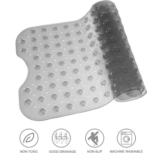 Bathtub Mats for Shower Tub Extra Long Non Slip 39 X 16 Inch Bath Mat with Drain Holes and Suction Cups