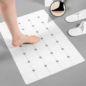Bathtub Mats for Shower Tub Non Slip Silicone Mat with Drain Holes and Suction Cups BathMat for Bathroom with Machine Washable