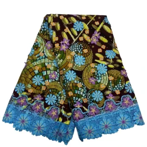Batik Embroidery Cloth Computer Embroidery Lace Tropical Pattern
