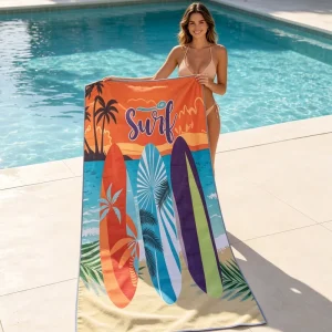 Beach Towel 75*150CM Tropical Luxury Modern Towels Quick Dry Sand Free Microfiber Beach Towel with Logo Custom Print