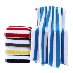 Beach Towels Made of 100% Cotton 30×70 Inches Stripe Foldable Sand Free Pool Towel Beach Towel