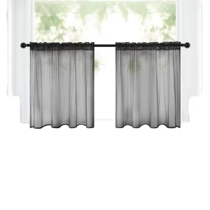 Beaded Trim Gauze Modern Blackout 100% Polyester Triangle Style Rod Pocket Ladder Rope Flame Retardant Insulated Curtains