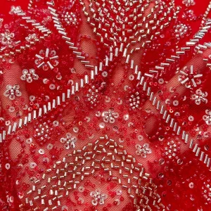 Beaded Tube 3D Lace Embroidery Sequin for Evening Dress