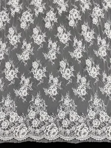 Beads Chantilly Lace Fabric Handmade Crochet French Lace for Wedding Design Corded Lace