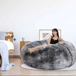 Bean Bag Office Chair Cushion Onesie Queen Bed Adults Size Reading Rest Velvet Large Lazy Sofa
