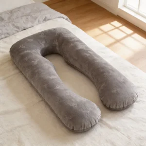 Bean Velvet U Shape Maternity Waist Belly Support Side Sleeping Multifunctional Hugging Pillow Cartoon Pattern Customizable